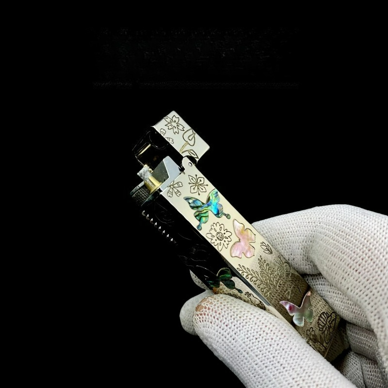 Vintage Collectible Lighters - Sıradışı Pirinç Dört Kenarlı Renkli Kabuklu
