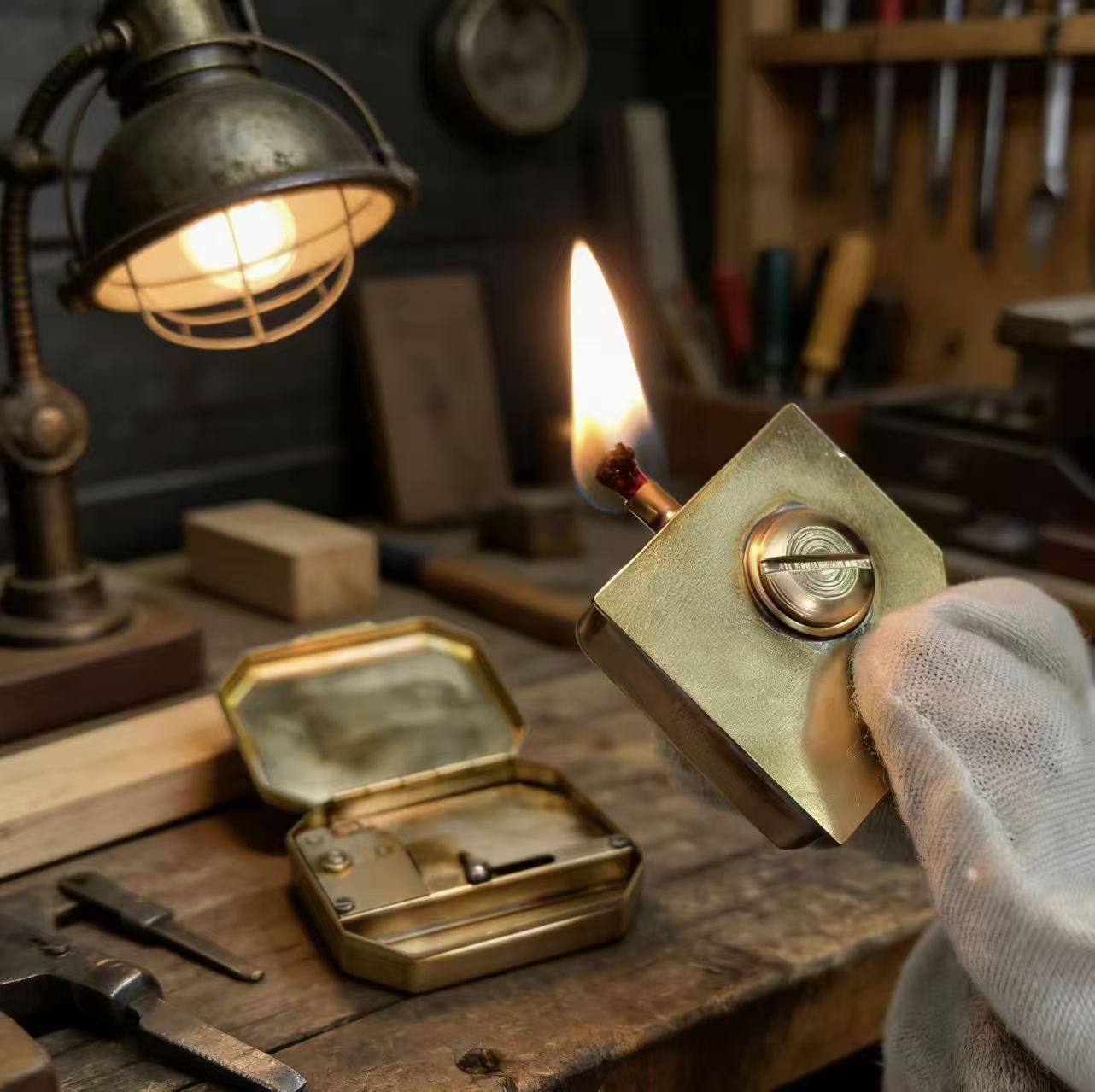Vintage Saf Bakır Dişli Gazyağ - Vintage Collectible Lighters incelemesi ve fiyatı