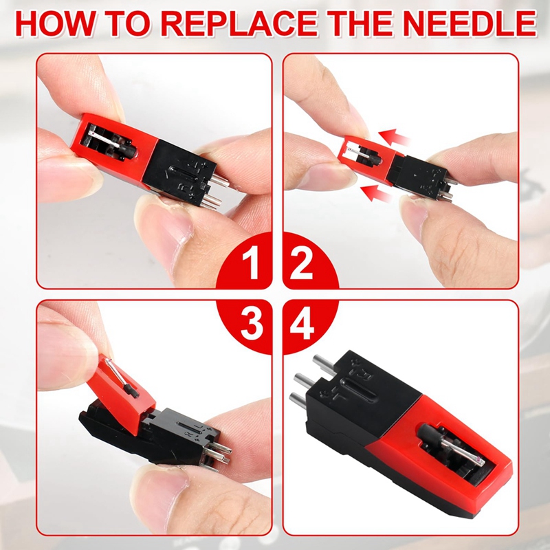 Oyuncu iğne değiştirme, 4 adet - Record Player Needle incelemesi ve fiyatı