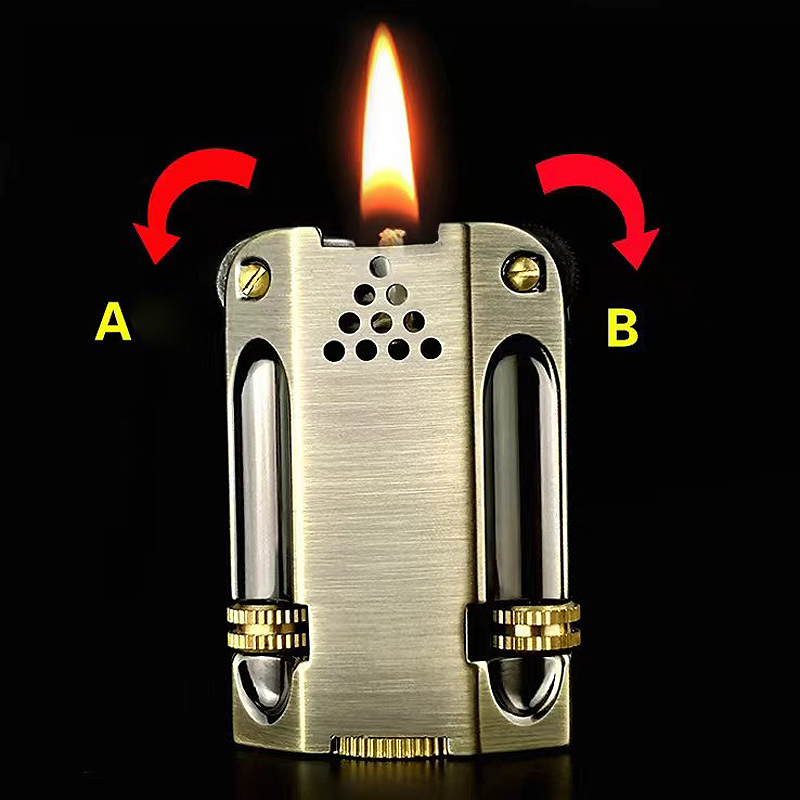 Vintage çinko alaşım çift çakm - Vintage Collectible Lighters incelemesi ve fiyatı