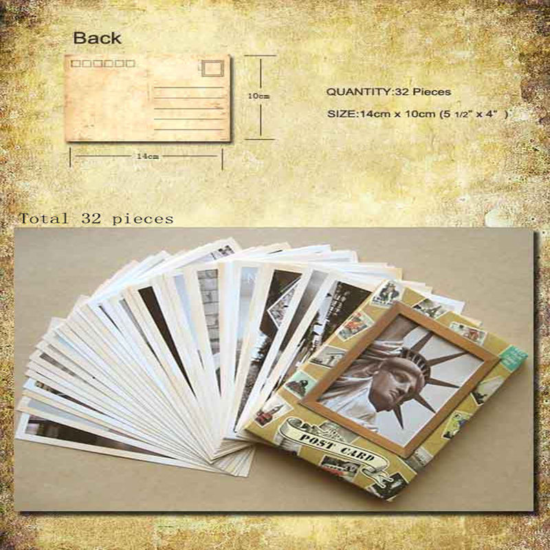 DIY Retro 32 Adet/torba Vintag - Collectible Vintage Greeting Cards incelemesi ve fiyatı
