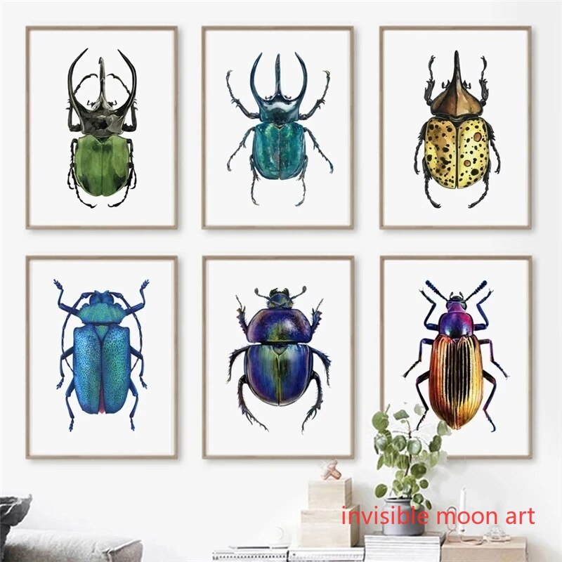 Vintage böcek sanat renkli Bee - Vintage Collectible Posters incelemesi ve fiyatı
