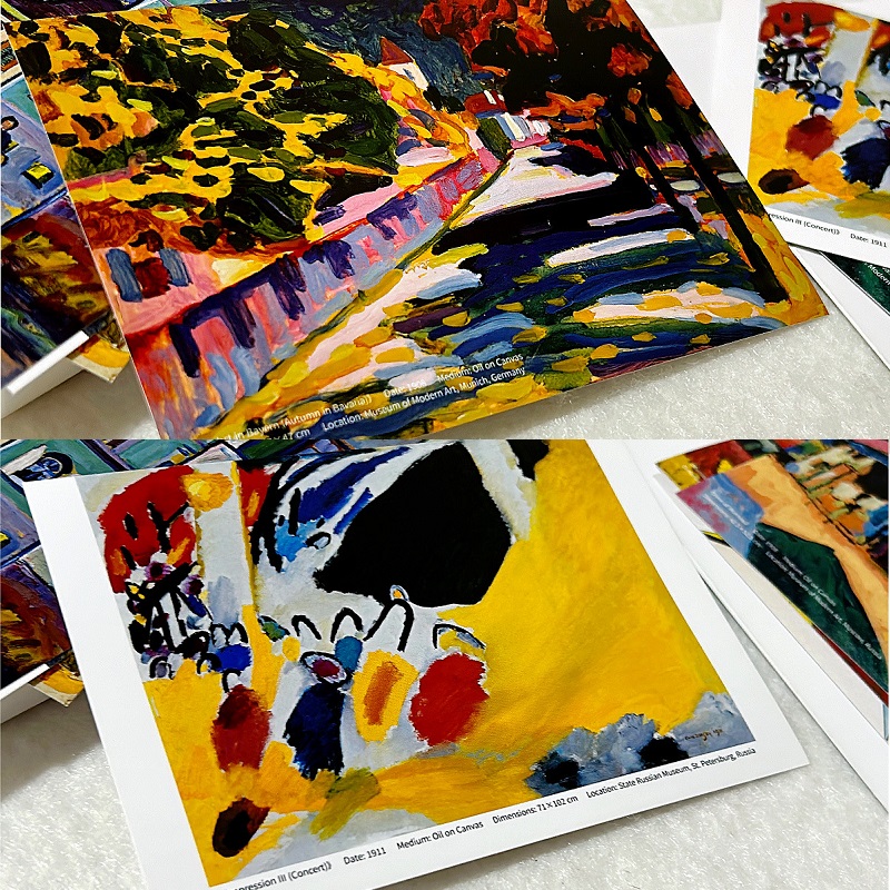 Wassily Kandinsky Sanat Kartpo - Collectible Vintage Greeting Cards incelemesi ve fiyatı